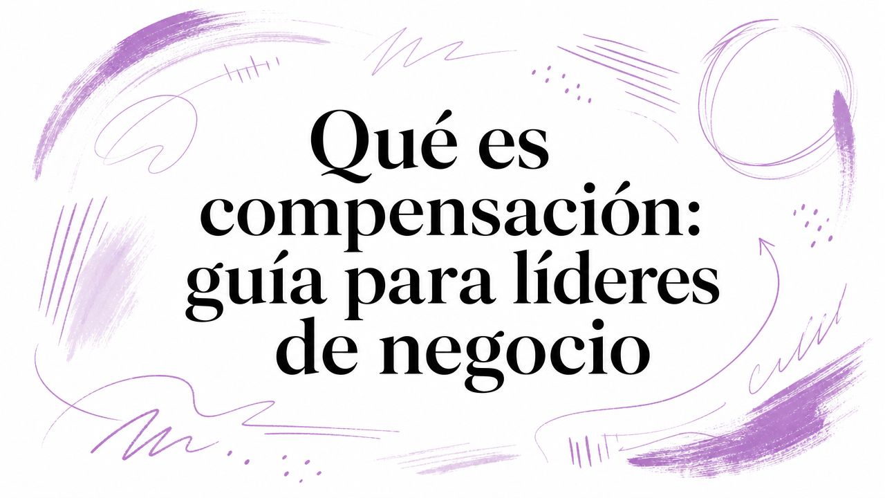 Qué es compensación: guía para líderes de negocio